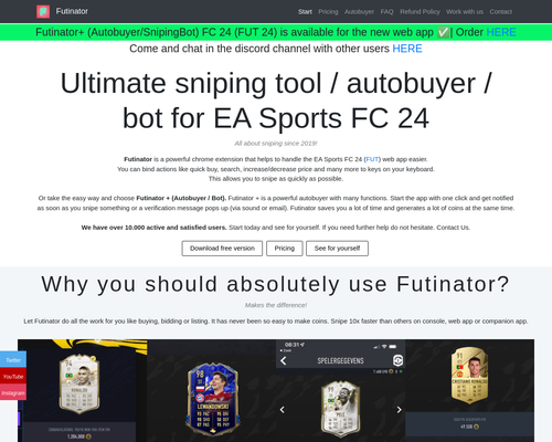 Futinator - Ultimate sniping tool / autobuyer / bot for FIFA 24