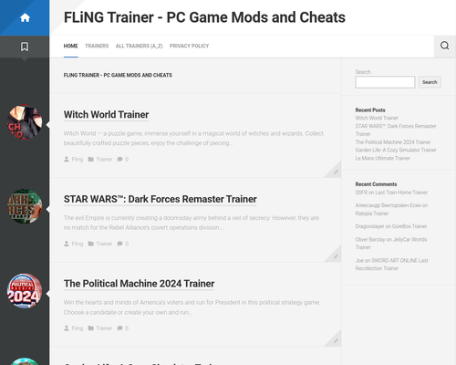 All Trainers (A-Z) - FLiNG Trainer - PC Game Cheats and Mods