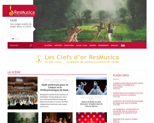 ResMusica - Musique classique et danse : actualités, critiques et