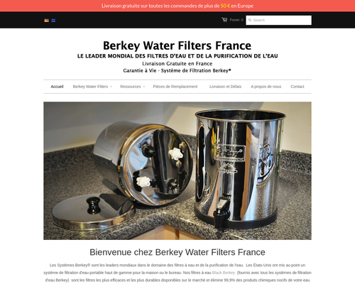 Bienvenue chez Berkey Water Filters France
