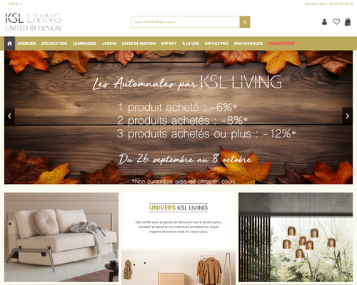 KSL-Living - Magasin de meuble design luminaire décoration linge de maison  et meuble enfant