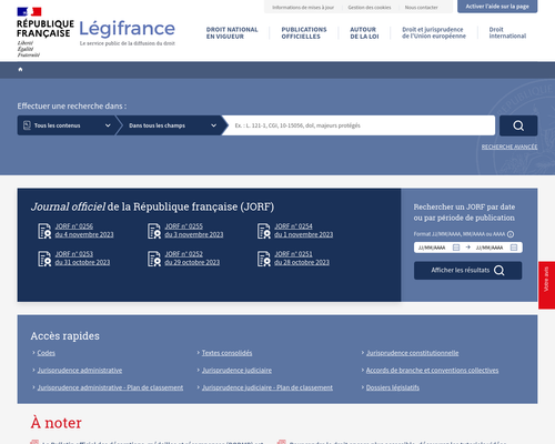Legifrance.gouv.fr