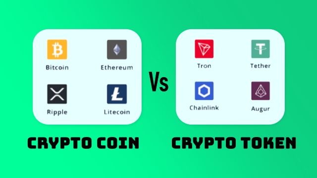 crypto coin vs token