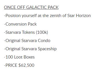 star horizon Once Off Galactic Pack