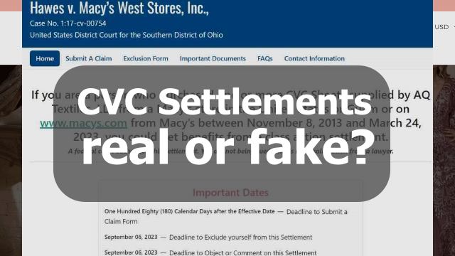 CVC settlentens scam