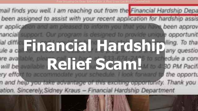Financial hardship relief scam
