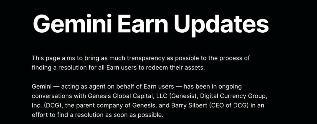 Gemini-Earn-Updates