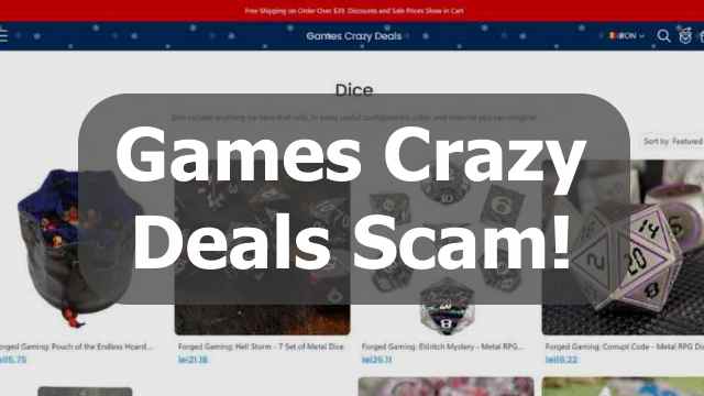 Games Crazy Deals scam