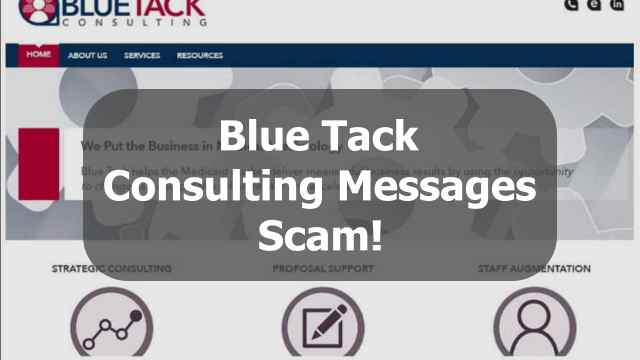 Blue Tack Consulting messages scam