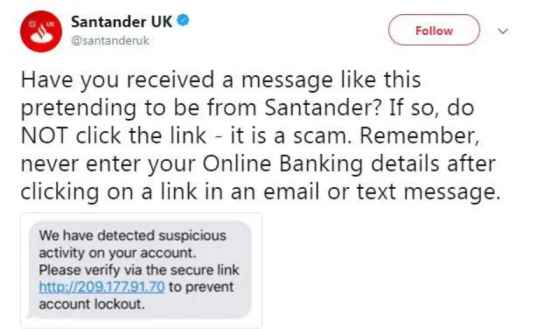Santander Scam Text Messages (1)