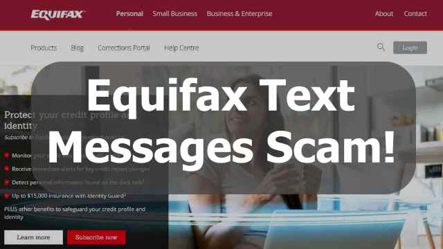 Equifax text messages scam