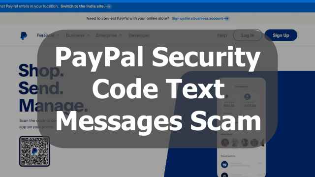 PayPal security text messages scam