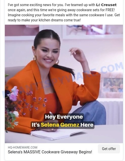 Selena gomez fake video advertisement