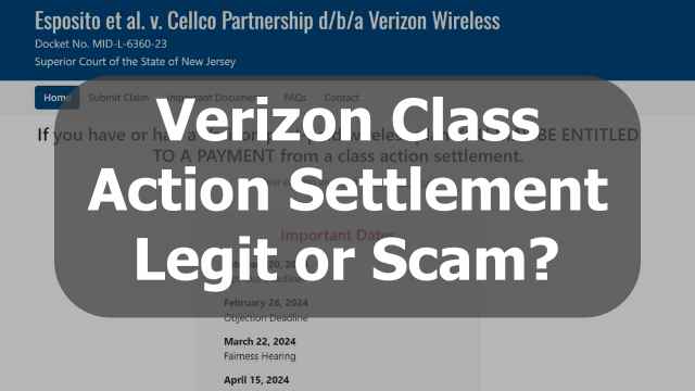 Verizon Class Action Settlement legit