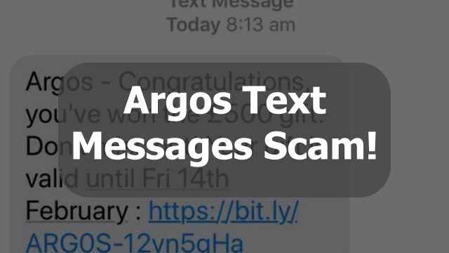 argos text messages scam
