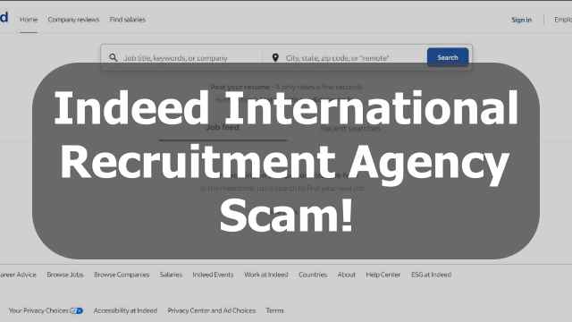 indeed international recruitment agency scam