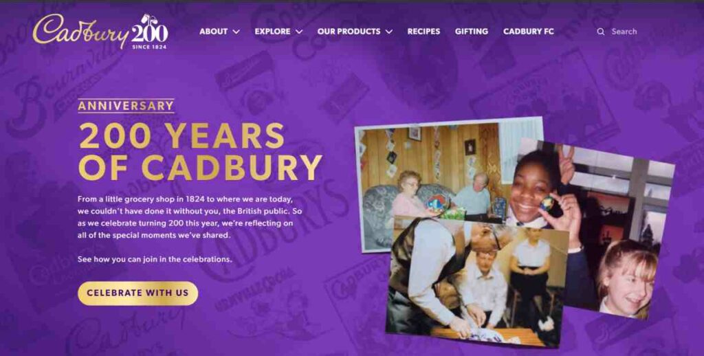 Cadbury official website