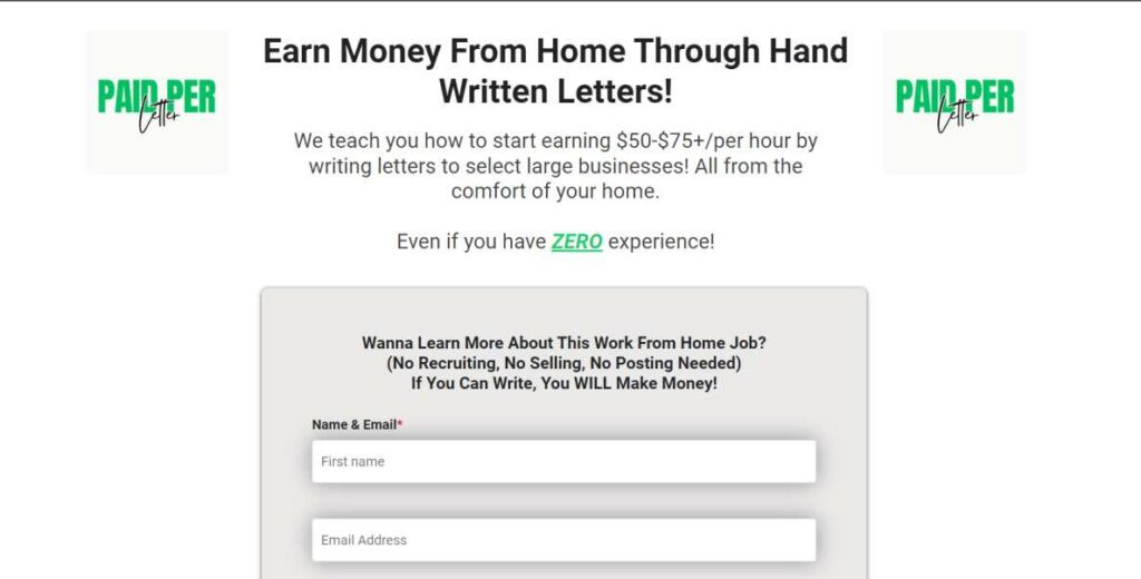 Paid per letters official website