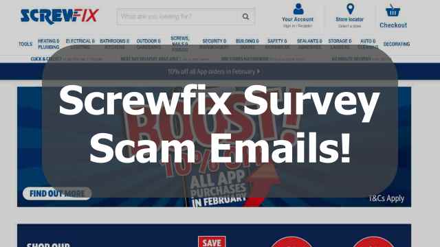 Screwfix survey email scams