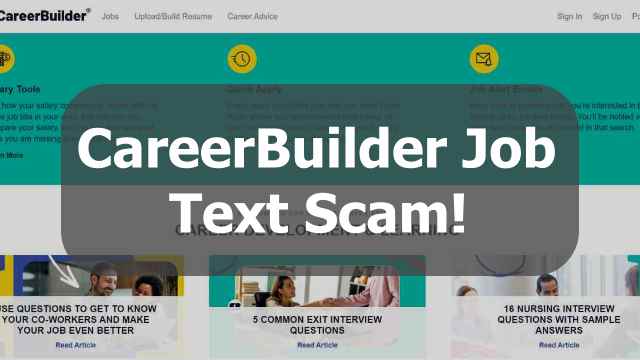CareerBuilder text scam