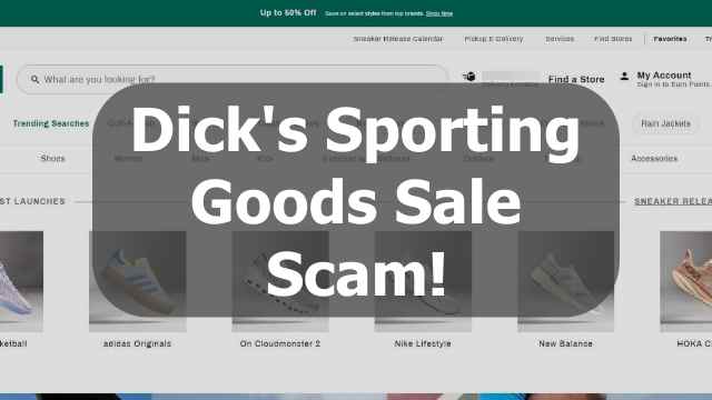 Dick's Sporting Goods scam